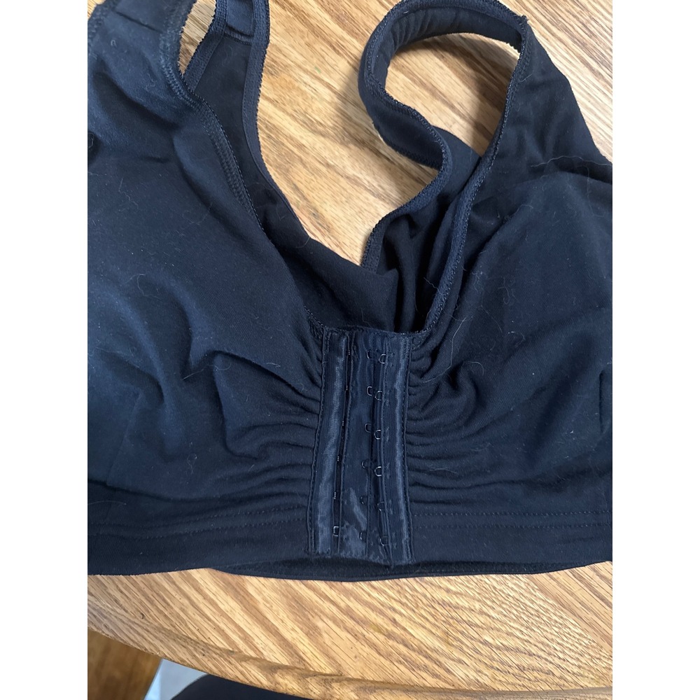 Underworks 3118/3115 Black Front Closure Compression Bra 48-50 B/C/D USA Made